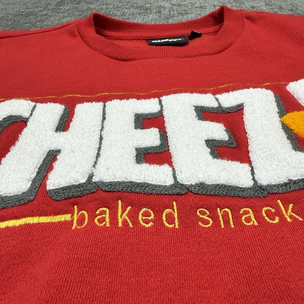 Kellogg's Cheez-It Crackers Crewneck Sweatshirt Red Mens‎ Medium Pullover Fleece
